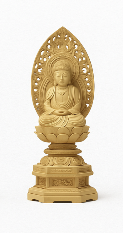 Hand-Carved Principal Buddha Statue / 手雕本尊佛像 / ご本尊像